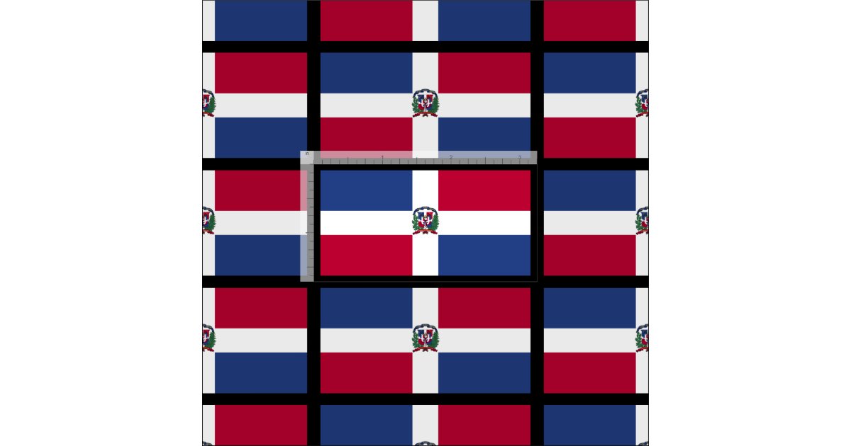 The Dominican Republic Flag Fabric | Zazzle