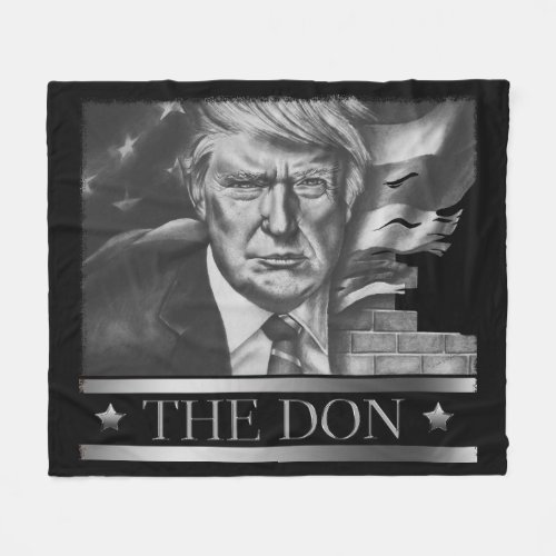 The Don Pencil Drawing Fleece Blanket