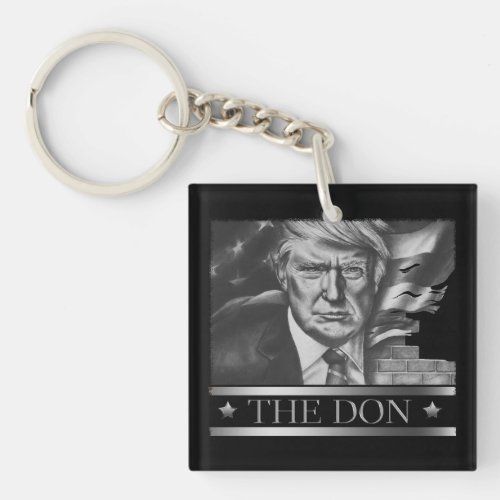 The Don Pencil Drawing Keychain