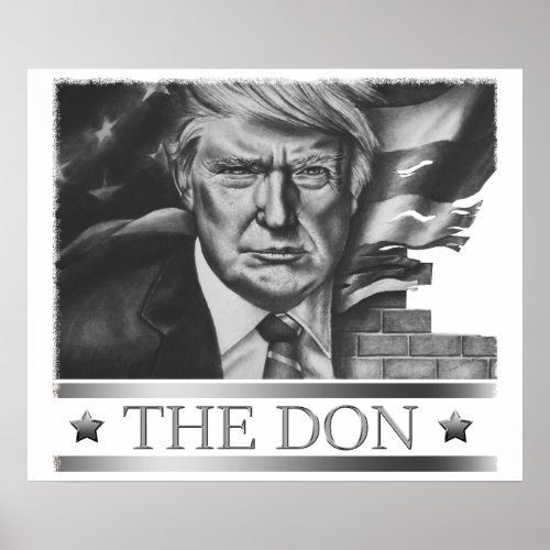 The Don Pencil Drawing Poster