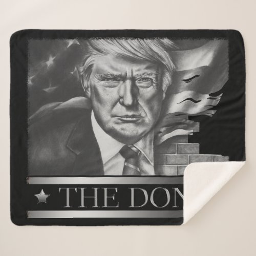 The Don Pencil Drawing Sherpa Blanket