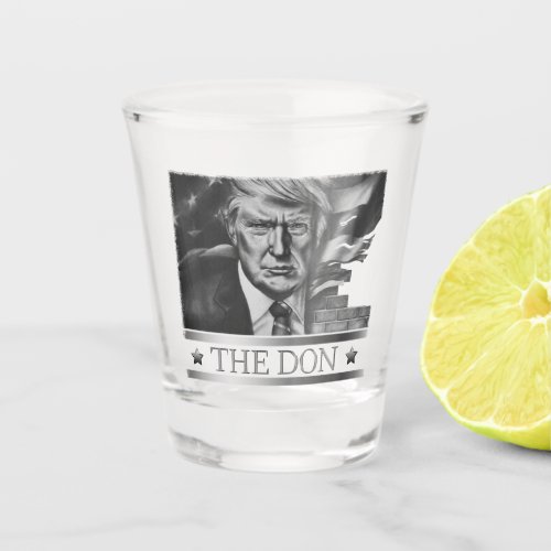 The Don Pencil Drawing Shot Glass