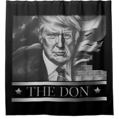 The Don Pencil Drawing Shower Curtain
