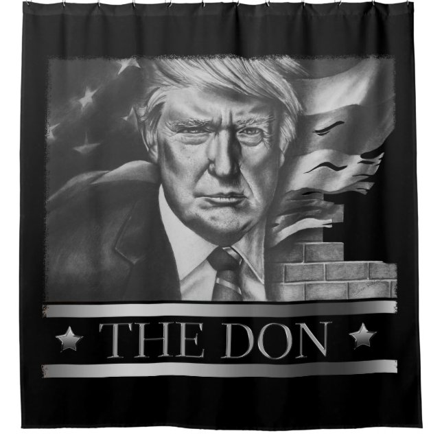The Don Pencil Drawing Shower Curtain (Front)