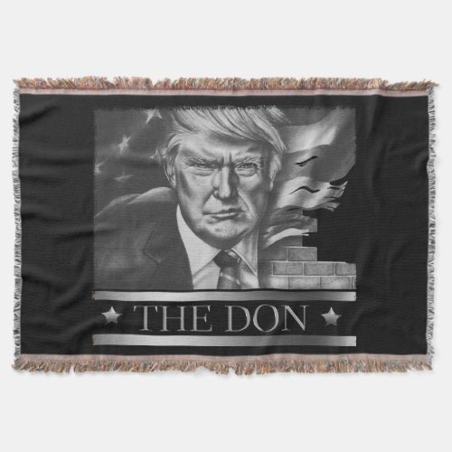 The Don Pencil Drawing Throw Blanket