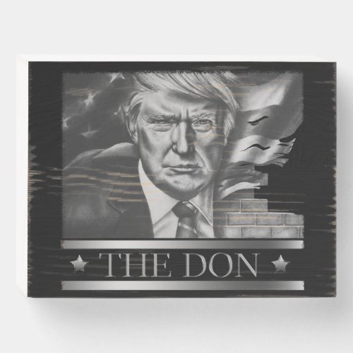 The Don Pencil Drawing Wooden Box Sign
