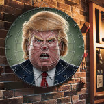 The Donald Dart Board<br><div class="desc">Picture of Donald Trump Dart Board. A humorous dartboard featuring a caricature of Donald Trump, with a bullseye on his nose. Perfect for a game night with friends or for displaying in your home. A round dartboard featuring a caricature of Donald Trump. The target is centered on his face, with...</div>
