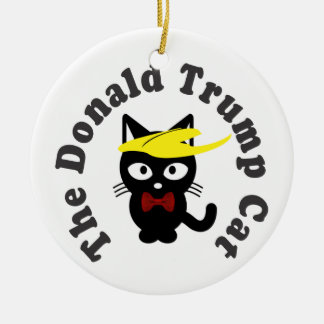 The Donald Trump Cat Toupee Humor Ceramic Ornament