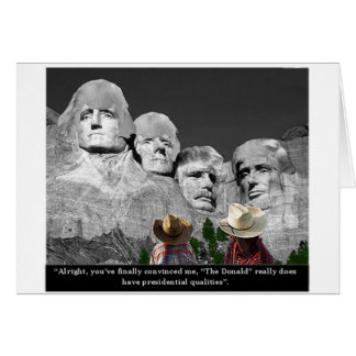 "The Donald's Presidental Qualities" Cards