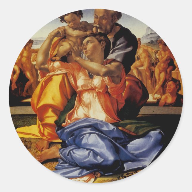 The Doni Tondo Classic Round Sticker (Front)