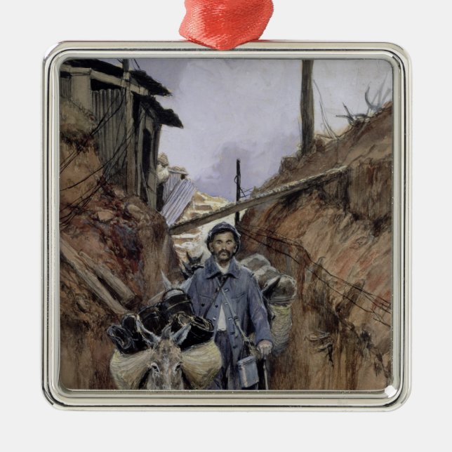 The Donkey, Somme, 1916 Metal Ornament (Front)