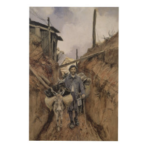 The Donkey, Somme, 1916 Wood Wall Art