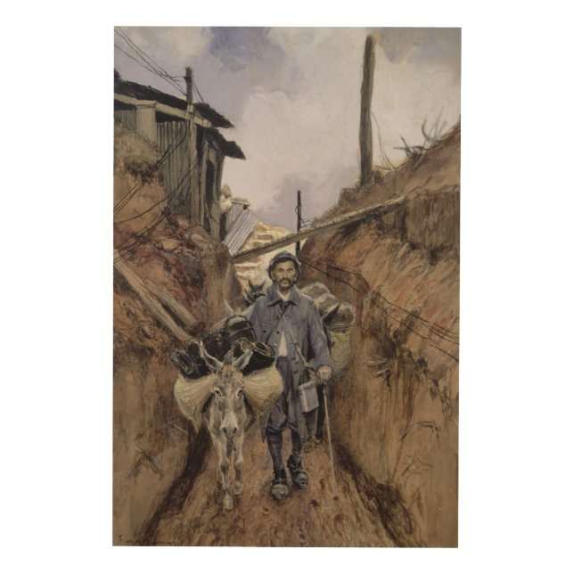 The Donkey, Somme, 1916 Wood Wall Art (Front)