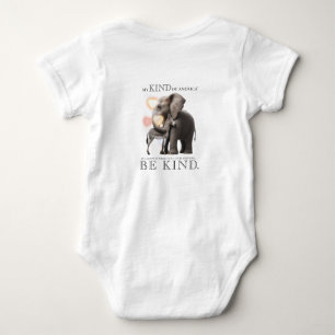 The Donkey & The Elephant Hearts & Hugs BE KIND Baby Bodysuit
