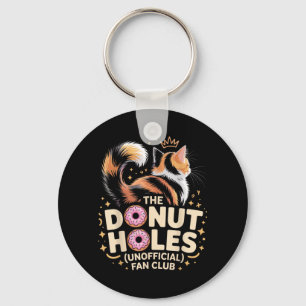 The Donut Holes Fan Club Funny Cat Meme Donut Keychain