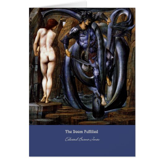 "The Doom Fulfilled", by Edward Burne-Jones Cards (Front)