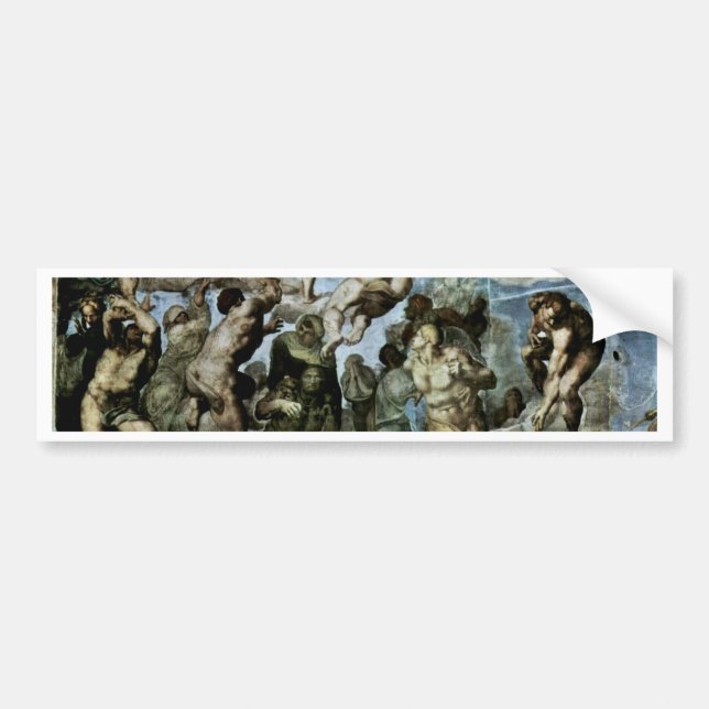 The Doomsday Fresco On The Altar Wall Of The Sisti Bumper Sticker (Front)