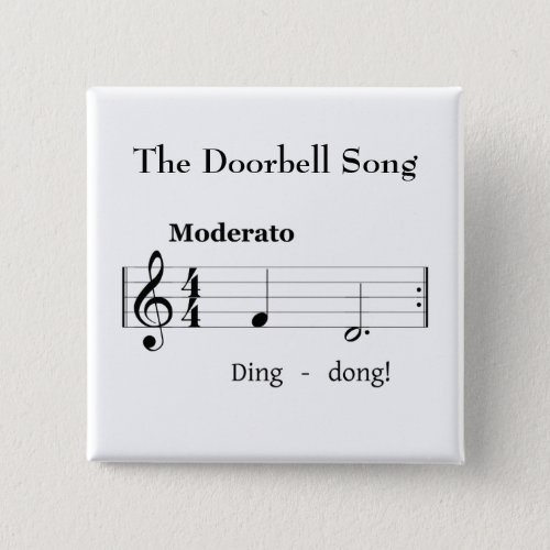 The Doorbell Song Humorous Music Score Button