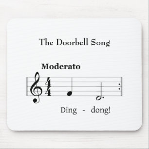 The Doorbell Song Humorous Music Score Mouse Pad
