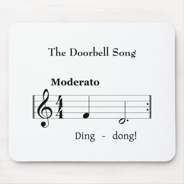 The Doorbell Song Humorous Music Score Mouse Pad (Front)