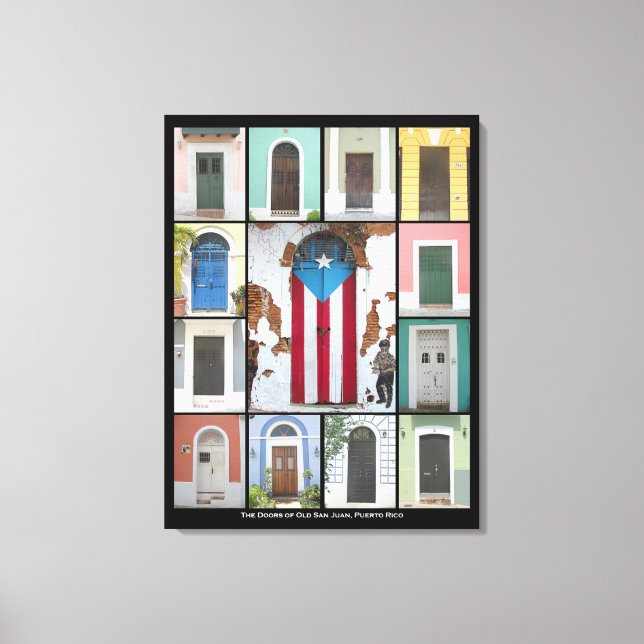 The Doors of Old San Juan 2 Canvas Print (Front)