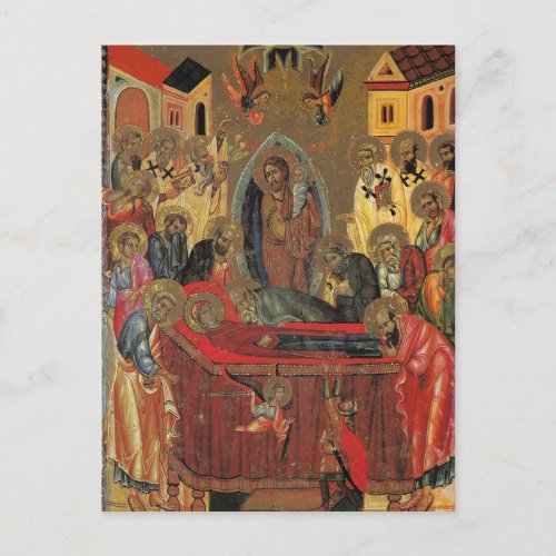 The Dormition of the Theotokos Icon Postcard