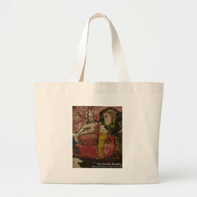 The Double buddha Large Tote Bag (Front)