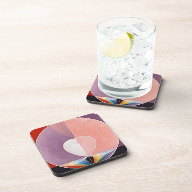 The Dove, No.2. by Hilma af Klint Beverage Coaster (Right Side)