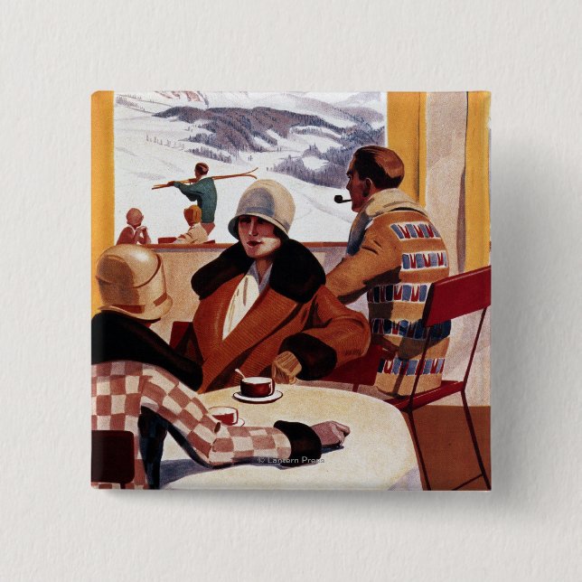 The Downhill Club Promotional Poster Button (Front)