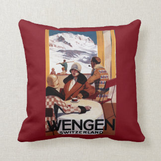 The Downhill Club Promotional Poster Throw Pillow