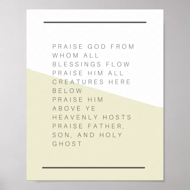 The Doxology Poster | Zazzle