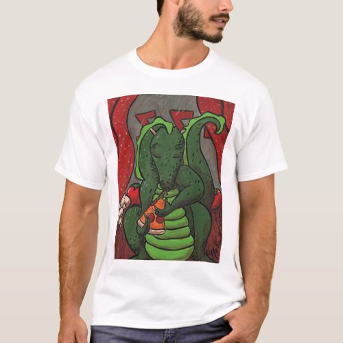 The Dragon and The Pizza T_Shirt