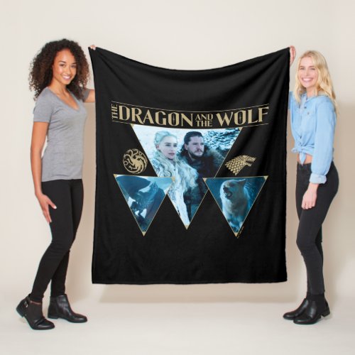The Dragon and The Wolf Daenerys  Jon Graphic Fleece Blanket