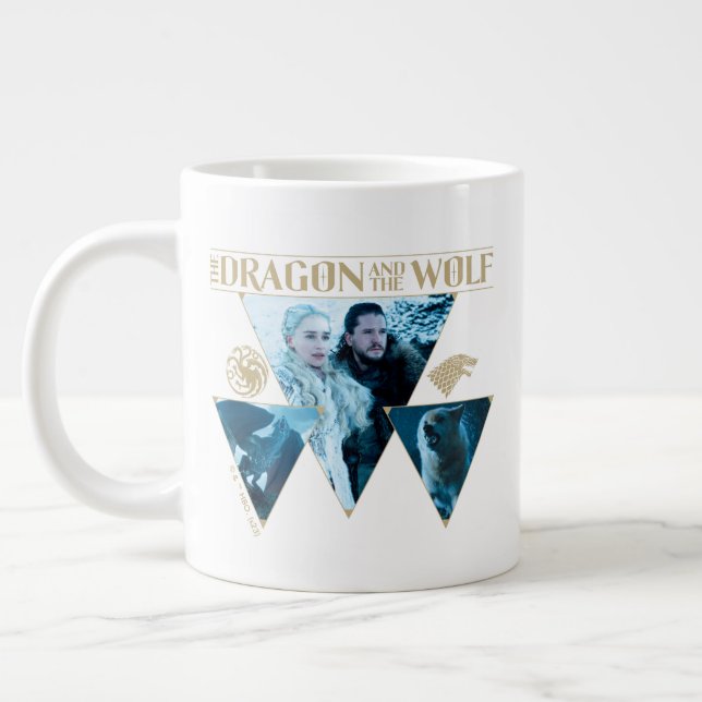 The Dragon and The Wolf Daenerys & Jon Graphic Giant Coffee Mug (Left)