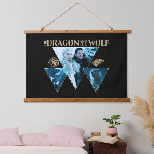 The Dragon and The Wolf Daenerys  Jon Graphic Hanging Tapestry