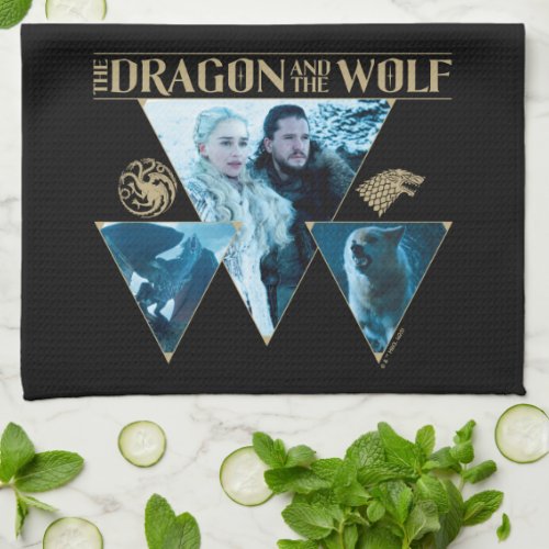 The Dragon and The Wolf Daenerys  Jon Graphic Kitchen Towel