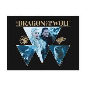 The Dragon and The Wolf Daenerys & Jon Graphic Postcard