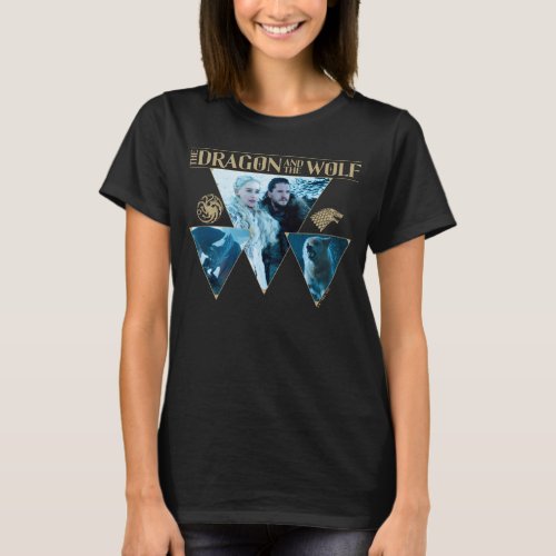 The Dragon and The Wolf Daenerys  Jon Graphic T_Shirt