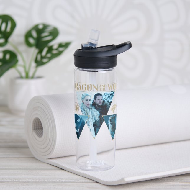 The Dragon and The Wolf Daenerys & Jon Graphic Water Bottle (Yoga)
