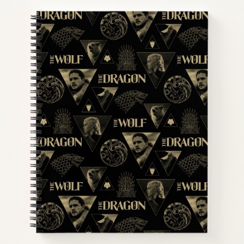 The Dragon and The Wolf Daenerys  Jon Pattern Notebook