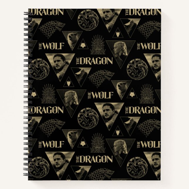 The Dragon and The Wolf Daenerys & Jon Pattern Notebook (Front)