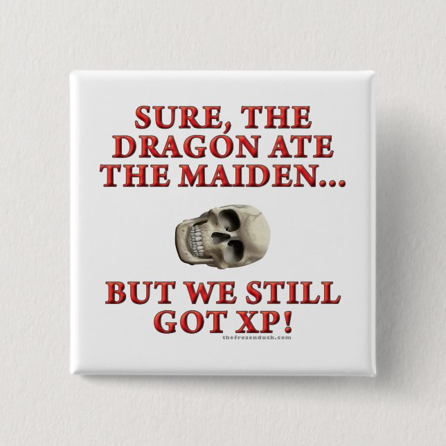 The Dragon Ate the Maiden Pinback Button (Front)