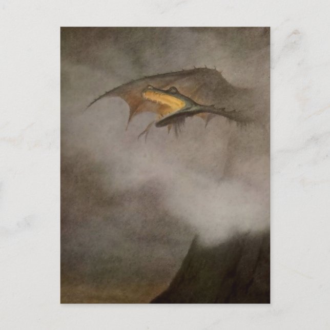 “The Dragon Awakes” by Theodor Kittelsen Postcard (Front)