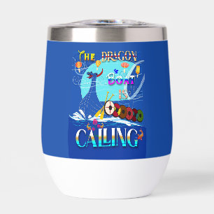 The Dragon Boat Is Calling Thermal Wine Tumbler