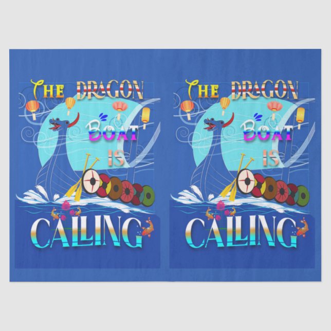 The Dragon Boat Is Calling Tissue Paper (Front)