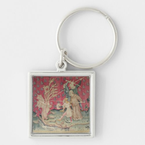 The Dragon Fighting with the Servants of God Keychain