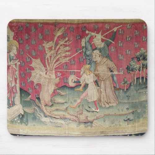 The Dragon Fighting with the Servants of God Mouse Pad