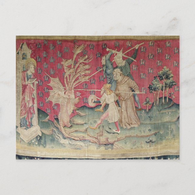 The Dragon Fighting with the Servants of God Postcard (Front)