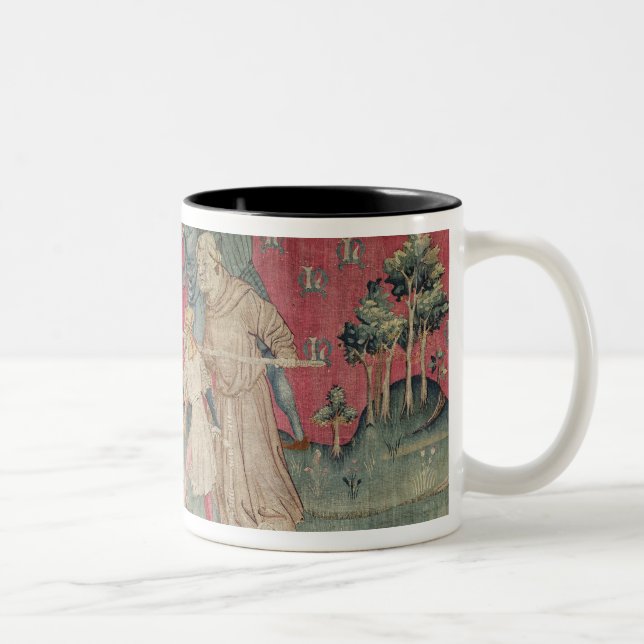The Dragon Fighting with the Servants of God Two-Tone Coffee Mug (Right)