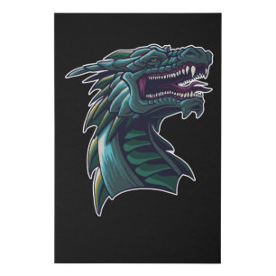 The Dragon Head Faux Canvas Print